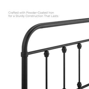 Modway Furniture Sage Metal Full Headboard by Modway - Vintage-Inspired Design for Stylish Bedroom Makeover Black MOD-6153-BLK