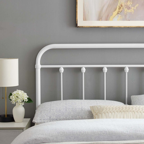 Modway Furniture Sage Metal Full Headboard by Modway - Vintage-Inspired Design for Stylish Bedroom Makeover White MOD-6153-WHI