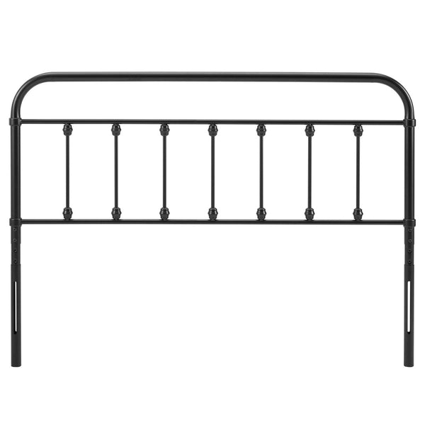 Modway Furniture Sage Metal Queen Headboard by Modway - Timeless Farmhouse Design with Adjustable Height & Durability Black MOD-6154-BLK