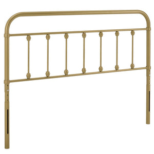 Modway Furniture Sage Metal Queen Headboard by Modway - Timeless Farmhouse Design with Adjustable Height & Durability Gold MOD-6154-GLD
