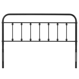 Modway Furniture Sage Metal King Headboard by Modway - Vintage Farmhouse Charm with Adjustable Height Design Black MOD-6155-BLK