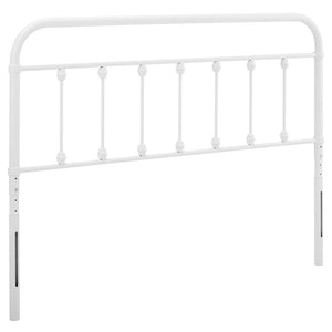 Modway Furniture Sage Metal King Headboard by Modway - Vintage Farmhouse Charm with Adjustable Height Design White MOD-6155-WHI