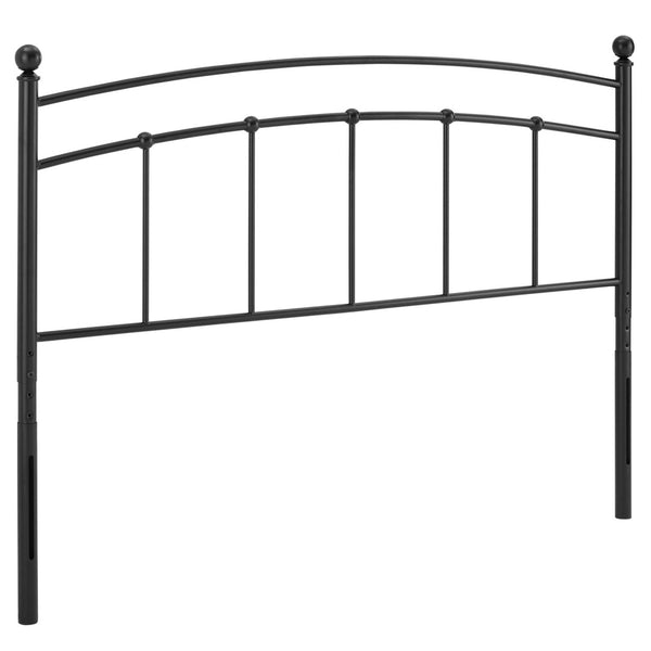 Modway Furniture Abigail Metal Twin Headboard - Timeless Farmhouse Charm with Adjustable Height and Durable Design Black MOD-6156-BLK