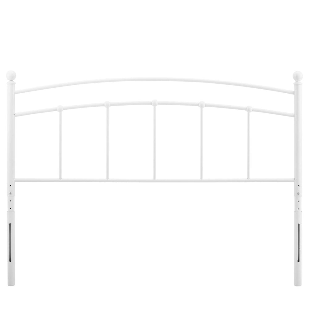 Modway Furniture Abigail Metal Twin Headboard - Timeless Farmhouse Charm with Adjustable Height and Durable Design White MOD-6156-WHI