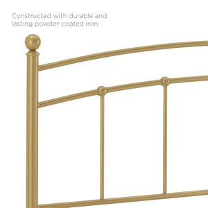Modway Furniture Abigail Metal Full Headboard – Timeless Farmhouse Charm with Vintage-Modern Style for Bedrooms Gold MOD-6157-GLD