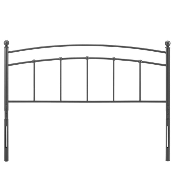 Modway Furniture Abigail Metal Full Headboard – Timeless Farmhouse Charm with Vintage-Modern Style for Bedrooms Gray MOD-6157-GRY
