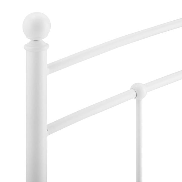 Modway Furniture Abigail Metal Full Headboard – Timeless Farmhouse Charm with Vintage-Modern Style for Bedrooms White MOD-6157-WHI