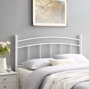 Modway Furniture Abigail Metal Full Headboard – Timeless Farmhouse Charm with Vintage-Modern Style for Bedrooms White MOD-6157-WHI