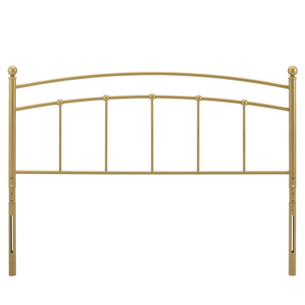 Modway Furniture Abigail Metal King Headboard - Timeless Farmhouse Charm with Adjustable Height and Durable Design Gold MOD-6159-GLD