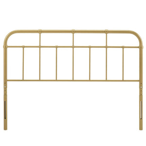 Modway Furniture Alessia Metal Twin Headboard - Modern Farmhouse Design with Adjustable Height for Stylish Bedrooms Gold MOD-6160-GLD