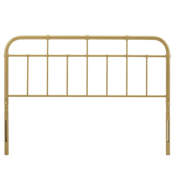 Modway Furniture Alessia Metal Twin Headboard - Modern Farmhouse Design with Adjustable Height for Stylish Bedrooms Gold MOD-6160-GLD