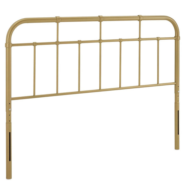 Modway Furniture Alessia Metal Twin Headboard - Modern Farmhouse Design with Adjustable Height for Stylish Bedrooms Gold MOD-6160-GLD
