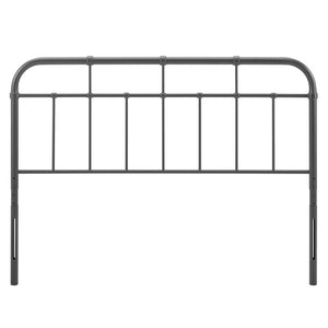 Modway Furniture Alessia Metal Twin Headboard - Modern Farmhouse Design with Adjustable Height for Stylish Bedrooms Gray MOD-6160-GRY