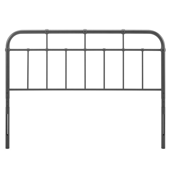 Modway Furniture Alessia Metal Twin Headboard - Modern Farmhouse Design with Adjustable Height for Stylish Bedrooms Gray MOD-6160-GRY