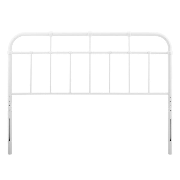 Modway Furniture Alessia Metal Full Headboard – Modern Farmhouse Design with Adjustable Height for Versatile Style White MOD-6161-WHI