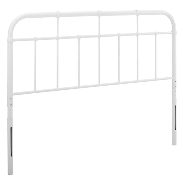 Modway Furniture Alessia Queen Metal Headboard - Modern Farmhouse Style with Durable Iron Construction & Elegance White MOD-6162-WHI