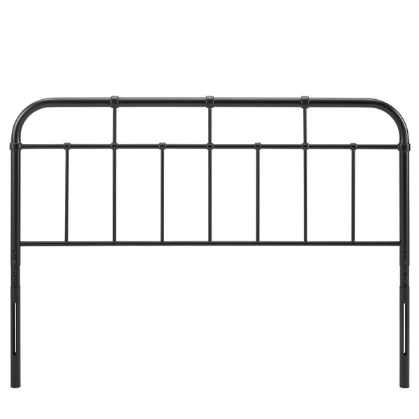Modway Furniture Alessia Metal King Headboard - Modern Farmhouse Design with Durable Iron Construction & Spindle Detail Black MOD-6163-BLK