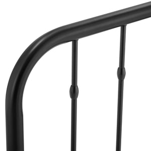 Modway Furniture Lennon Metal Twin Headboard by Modway - Timeless Cottage Charm with Durable Design for Any Room Black MOD-6164-BLK