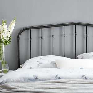 Modway Furniture Lennon Metal Twin Headboard by Modway - Timeless Cottage Charm with Durable Design for Any Room Black MOD-6164-BLK
