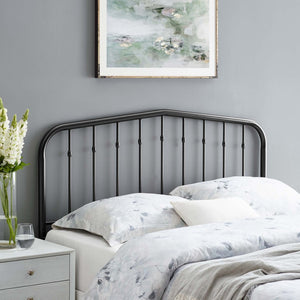 Modway Furniture Lennon Metal Twin Headboard by Modway - Timeless Cottage Charm with Durable Design for Any Room Black MOD-6164-BLK