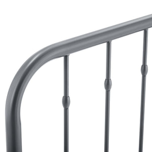 Modway Furniture Lennon Metal Twin Headboard by Modway - Timeless Cottage Charm with Durable Design for Any Room Gray MOD-6164-GRY