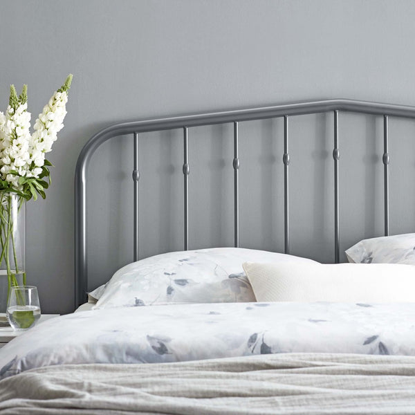Modway Furniture Lennon Metal Twin Headboard by Modway - Timeless Cottage Charm with Durable Design for Any Room Gray MOD-6164-GRY