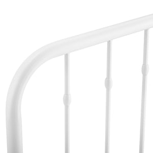Modway Furniture Lennon Metal Twin Headboard by Modway - Timeless Cottage Charm with Durable Design for Any Room White MOD-6164-WHI