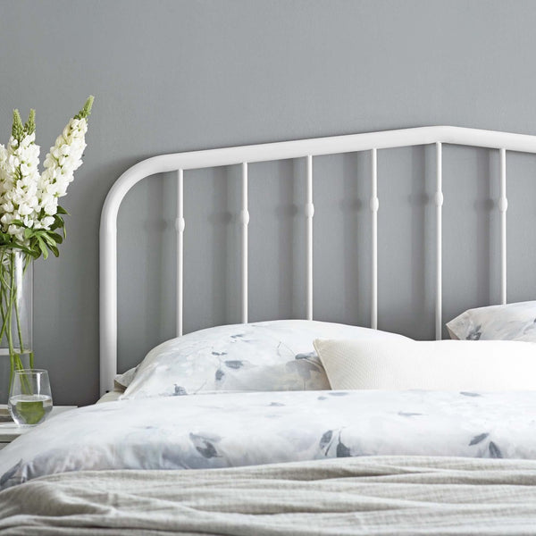 Modway Furniture Lennon Metal Twin Headboard by Modway - Timeless Cottage Charm with Durable Design for Any Room White MOD-6164-WHI