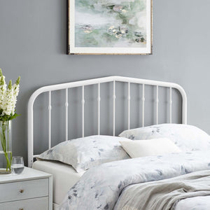 Modway Furniture Lennon Metal Twin Headboard by Modway - Timeless Cottage Charm with Durable Design for Any Room White MOD-6164-WHI