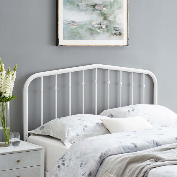 Modway Furniture Lennon Metal Twin Headboard by Modway - Timeless Cottage Charm with Durable Design for Any Room White MOD-6164-WHI