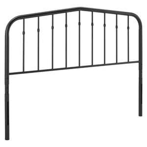 Modway Furniture Lennon Metal Full Headboard - Modern Farmhouse Design for Full-Size Beds with Adjustable Height Options Black MOD-6165-BLK
