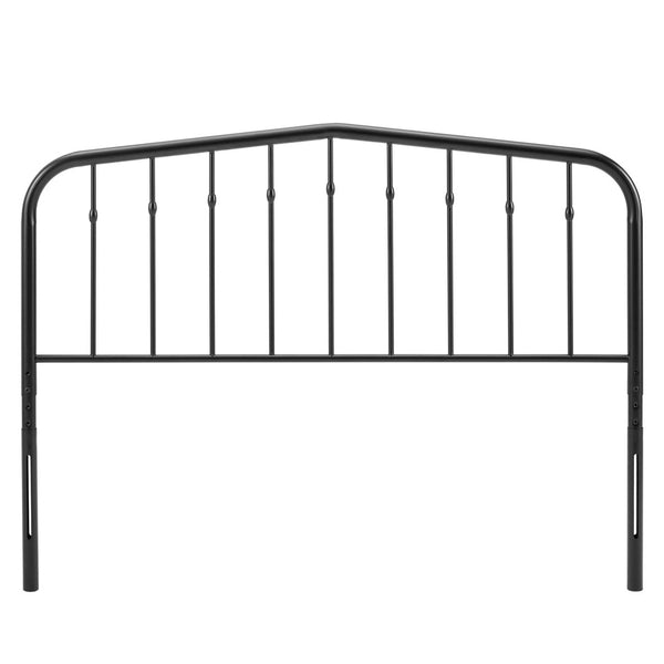 Modway Furniture Lennon Metal Full Headboard - Modern Farmhouse Design for Full-Size Beds with Adjustable Height Options Black MOD-6165-BLK