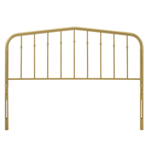 Modway Furniture Lennon Metal Full Headboard - Modern Farmhouse Design for Full-Size Beds with Adjustable Height Options Gold MOD-6165-GLD