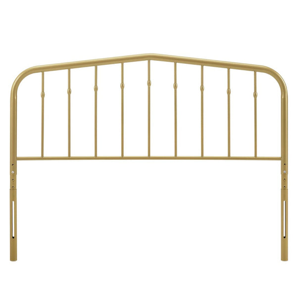 Modway Furniture Lennon Metal Full Headboard - Modern Farmhouse Design for Full-Size Beds with Adjustable Height Options Gold MOD-6165-GLD