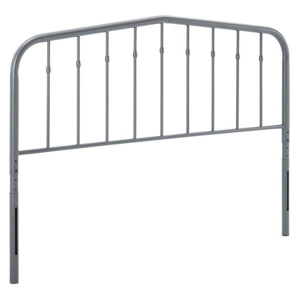 Modway Furniture Lennon Metal Full Headboard - Modern Farmhouse Design for Full-Size Beds with Adjustable Height Options Gray MOD-6165-GRY