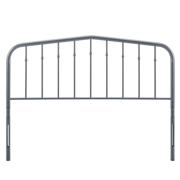 Modway Furniture Lennon Metal Full Headboard - Modern Farmhouse Design for Full-Size Beds with Adjustable Height Options Gray MOD-6165-GRY