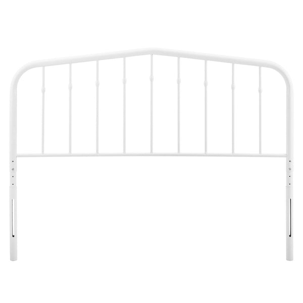 Modway Furniture Lennon Metal Full Headboard - Modern Farmhouse Design for Full-Size Beds with Adjustable Height Options White MOD-6165-WHI