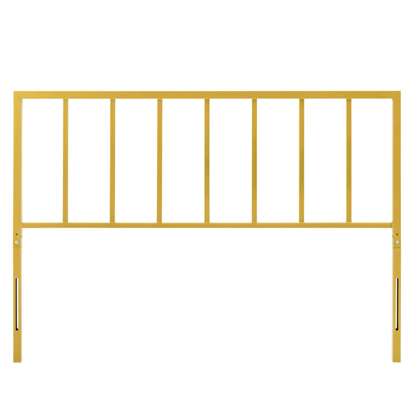 Modway Furniture Tatum Iron Spindle Twin Headboard Geometric Modern Frame for Guest or Dorm Rooms Yellow MOD-6168-GLD