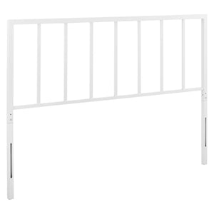 Modway Furniture Tatum Iron Spindle Twin Headboard Geometric Modern Frame for Guest or Dorm Rooms White MOD-6168-WHI