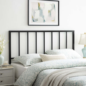 Modway Furniture Tatum Metal Full Headboard - Stylish Iron Frame with Contemporary Spindle Design for Bedroom Elegance MOD-6169-BLK
