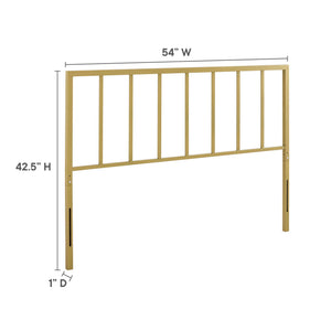 Modway Furniture Tatum Iron Spindle Headboard by Modway Slim Modern Frame for Full Beds Yellow MOD-6169-GLD