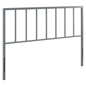 Modway Furniture Tatum Iron Spindle Headboard by Modway Slim Modern Frame for Full Beds Gray MOD-6169-GRY