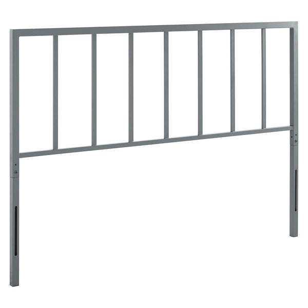 Modway Furniture Tatum Iron Spindle Headboard by Modway Slim Modern Frame for Full Beds Gray MOD-6169-GRY
