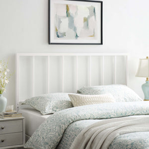 Modway Furniture Tatum Iron Spindle Headboard by Modway Slim Modern Frame for Full Beds White MOD-6169-WHI