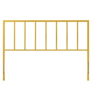 Modway Furniture Tatum Metal Queen Headboard - Stylishly Modern Design with Sturdy Iron Construction for Any Bedroom Gold MOD-6170-GLD