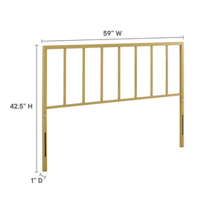 Modway Furniture Tatum Metal Queen Headboard - Stylishly Modern Design with Sturdy Iron Construction for Any Bedroom Gold MOD-6170-GLD