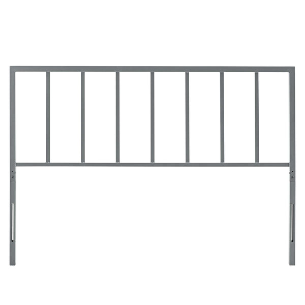 Modway Furniture Tatum Queen Headboard by Modway Spindle Iron Frame Contemporary Bedroom Accent Gray MOD-6170-GRY