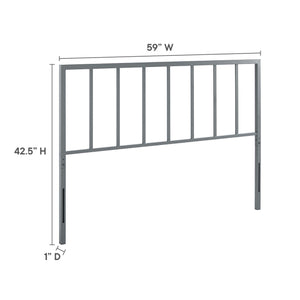 Modway Furniture Tatum Queen Headboard by Modway Spindle Iron Frame Contemporary Bedroom Accent Gray MOD-6170-GRY