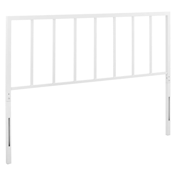 Modway Furniture Tatum Queen Headboard by Modway Spindle Iron Frame Contemporary Bedroom Accent White MOD-6170-WHI