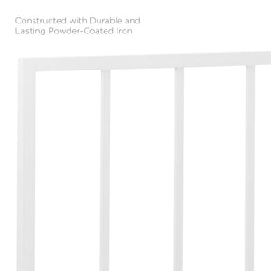 Modway Furniture Tatum Queen Headboard by Modway Spindle Iron Frame Contemporary Bedroom Accent White MOD-6170-WHI
